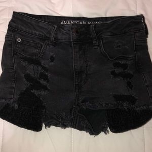 Black American eagle shorts